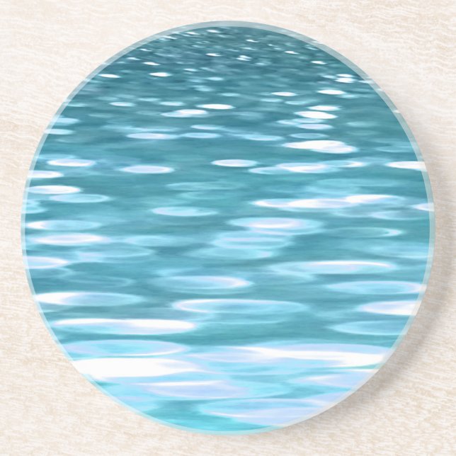 Teal shimmer drink coaster (Front)