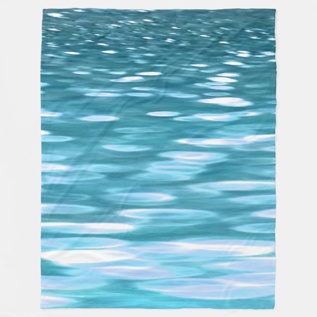 Teal shimmer fleece blanket (Front)