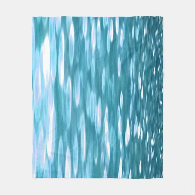 Teal shimmer fleece blanket (Front)