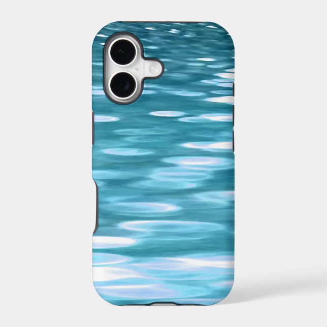 Teal shimmer iphone case (Back)