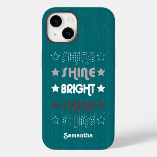 Teal Shine Shine Bright Shine Shine Case_Mate iPhone 14 Case