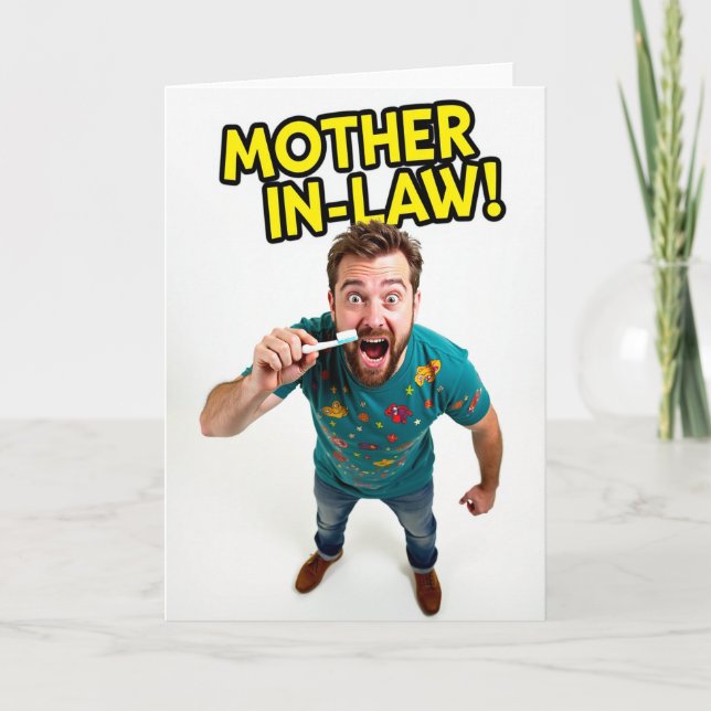 Teal Shirt Mother In Law Card (Front)