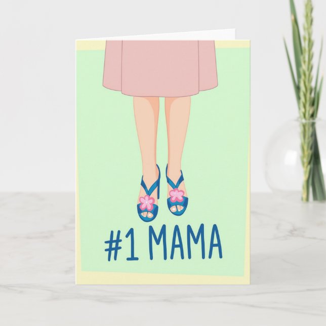 Teal Shoes Mothers Day Card (Front)