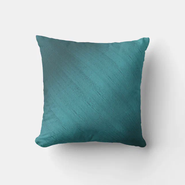 Teal Silk Throw Pillow Zazzle