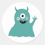 Teal Silly Monster Stickers at Zazzle