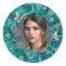 Teal silver photo glitter butterfly girls party