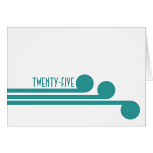 Teal Simple Deco Chic Table Number Card