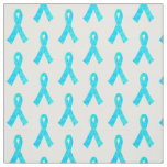 Teal Sky Blue Jigsaw Puzzle Pattern Ribbon Fabric