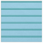 Teal &amp; Sky Blue Lined Pattern Fabric
