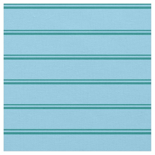 Teal & Sky Blue Lined Pattern Fabric