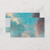 Teal Sky Blue Love Quote Business Card (Front/Back)