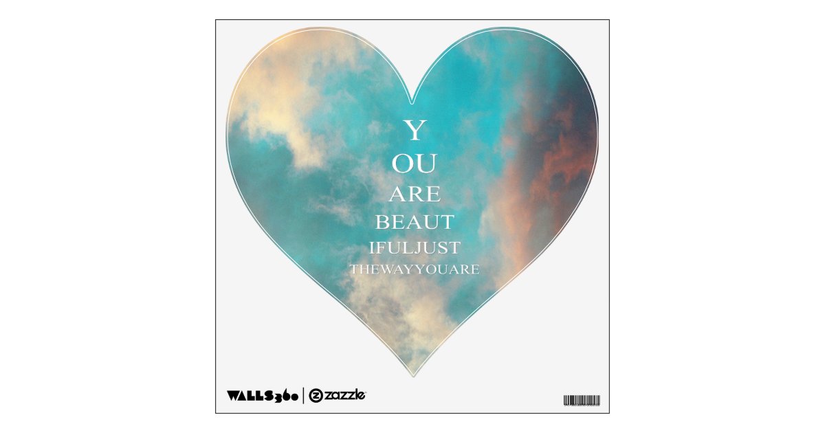 Teal Sky Blue Love Quote Wall Sticker Zazzle