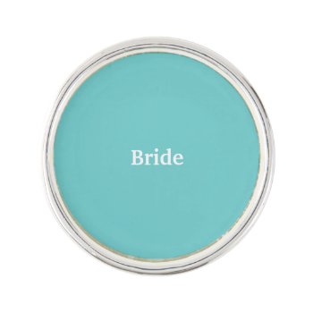 Teal Sky Bride Lapel Pin by LokisColors at Zazzle