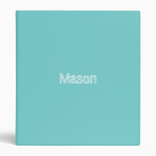 Teal Sky Personalized Binder