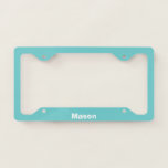 Teal Sky Personalized License Plate Frame at Zazzle