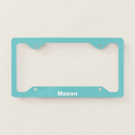 Teal Sky Personalized License Plate Frame