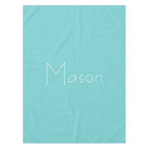 Teal Sky Personalized Tablecloth