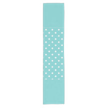 Teal Sky Polka Dot Table Runner