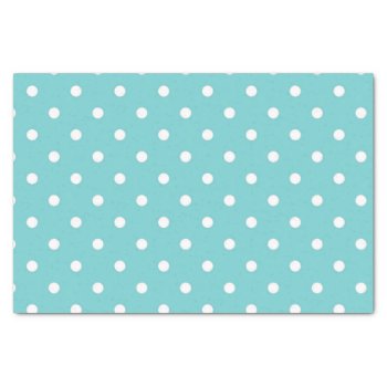 Teal Sky Polka Dot Tissue Paper by LokisColors at Zazzle