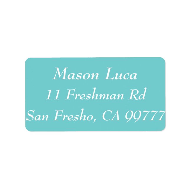 Teal Sky Template Labels (Front)