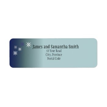 Teal Snowy Return Address Labels by OLPamPam at Zazzle