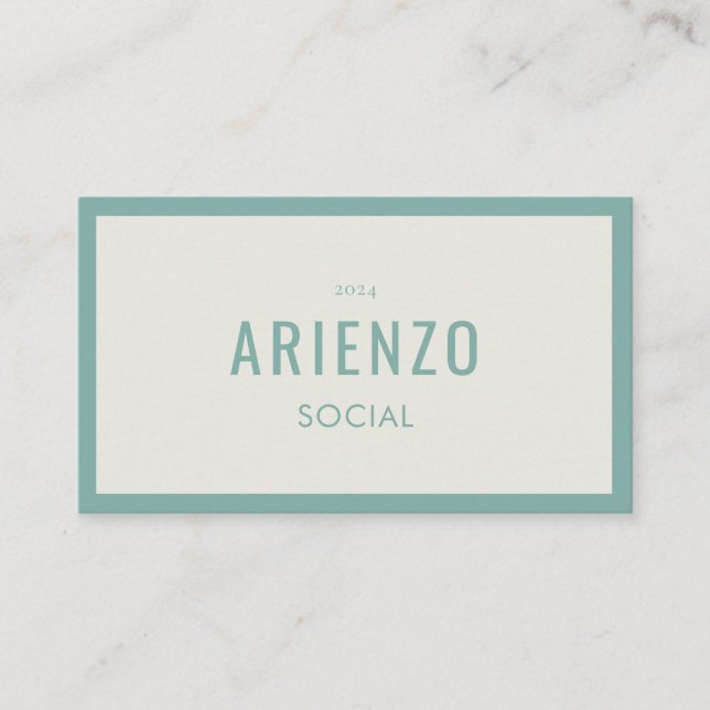 Teal Social Media Brand Business Card (Front)