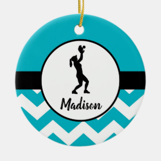 Teal Softball Ornament
