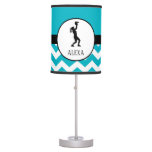 Teal Softball Silhouette Lamp at Zazzle