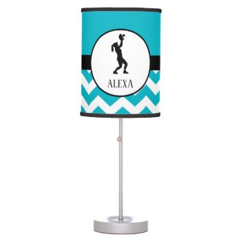 Teal Softball Silhouette Lamp by Kookyburra at Zazzle
