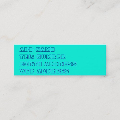 Teal solid color business card