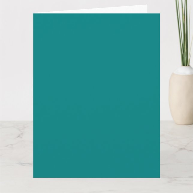 Teal Solid Color Card (Front)