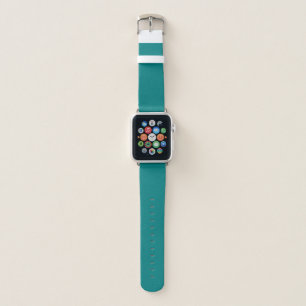 Teal Solid Color Classic Elegant Apple Watch Band