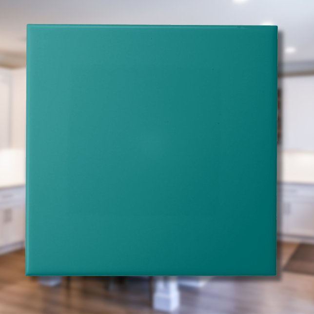 Teal Solid Color | Classic | Elegant Ceramic Tile (Creator Uploaded)