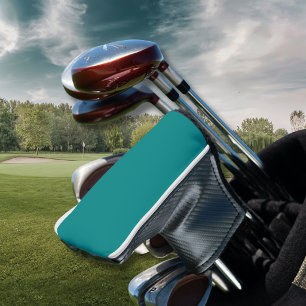 Teal Solid Color Classic Elegant Golf Head Cover