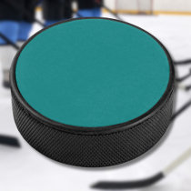 Teal Solid Color | Classic | Elegant Hockey Puck