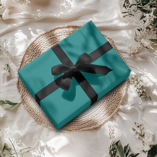 Teal Solid Color | Classic | Elegant Wrapping Paper (Creator Uploaded)