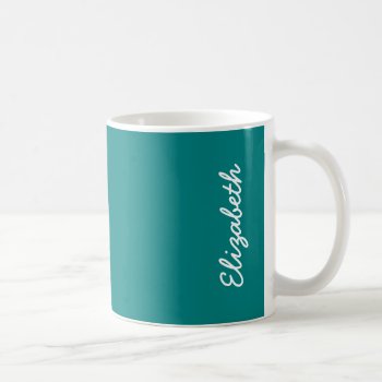 Teal Solid Color Coffee Mug by SimplyColor at Zazzle