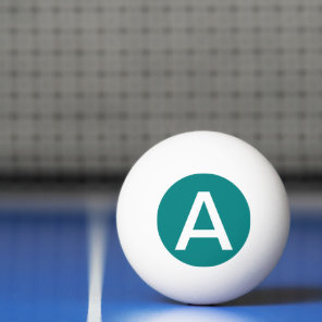 Teal Solid Color Ping-Pong Ball