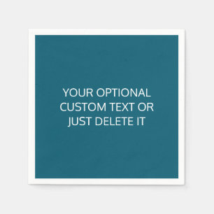 Teal solid color trendy coctail party palette napkins