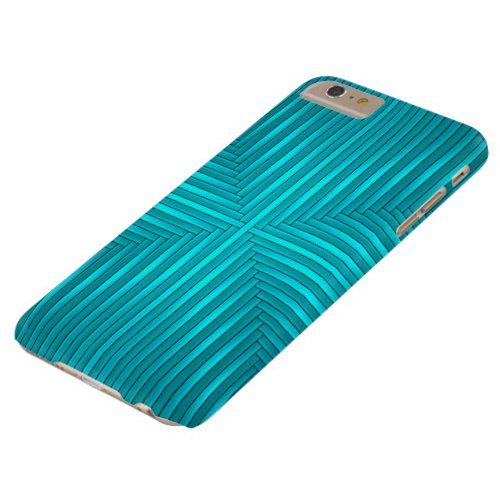 Teal Solid Stripes Pattern iPhone 6 Plus Case