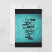 TEAL SOME PEOPLE LEAVE FOOTPRINTS ON YOUR HEART QU (Front)