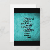 TEAL SOME PEOPLE LEAVE FOOTPRINTS ON YOUR HEART QU (Front/Back)