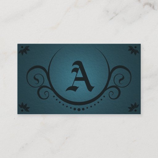 Customizable teal sophistications business cards