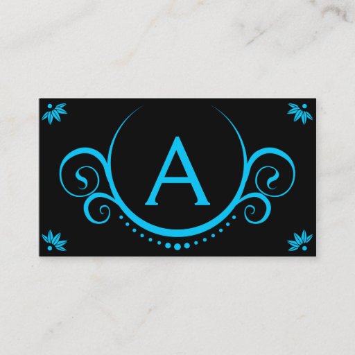 Customizable teal sophistications business card template