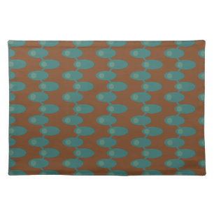 Teal Spaceships Cloth Placemat