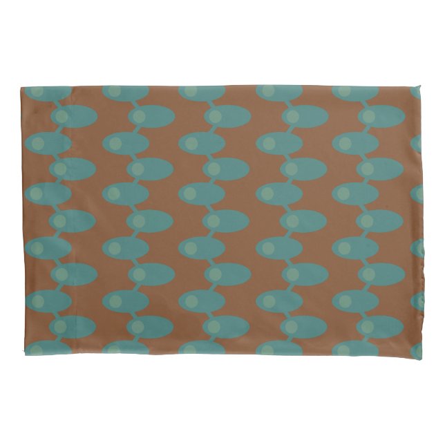 Teal Spaceships  Pillow Case (Front)