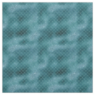 Teal Sparkle Mermaid Fabric