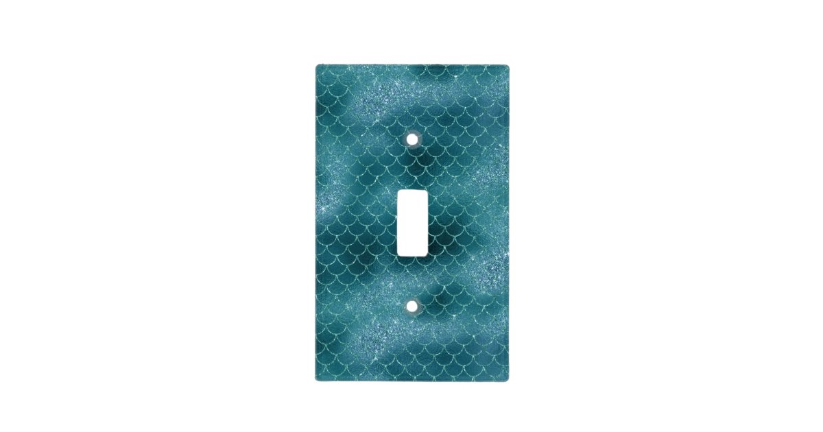 Teal Sparkle Mermaid Light Switch Cover | Zazzle