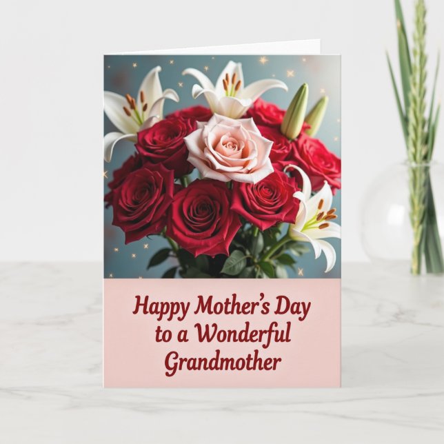 Teal Sparkle Mothers Day Card (Front)