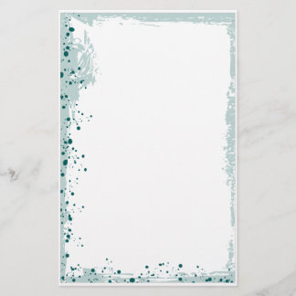 teal splat stationery